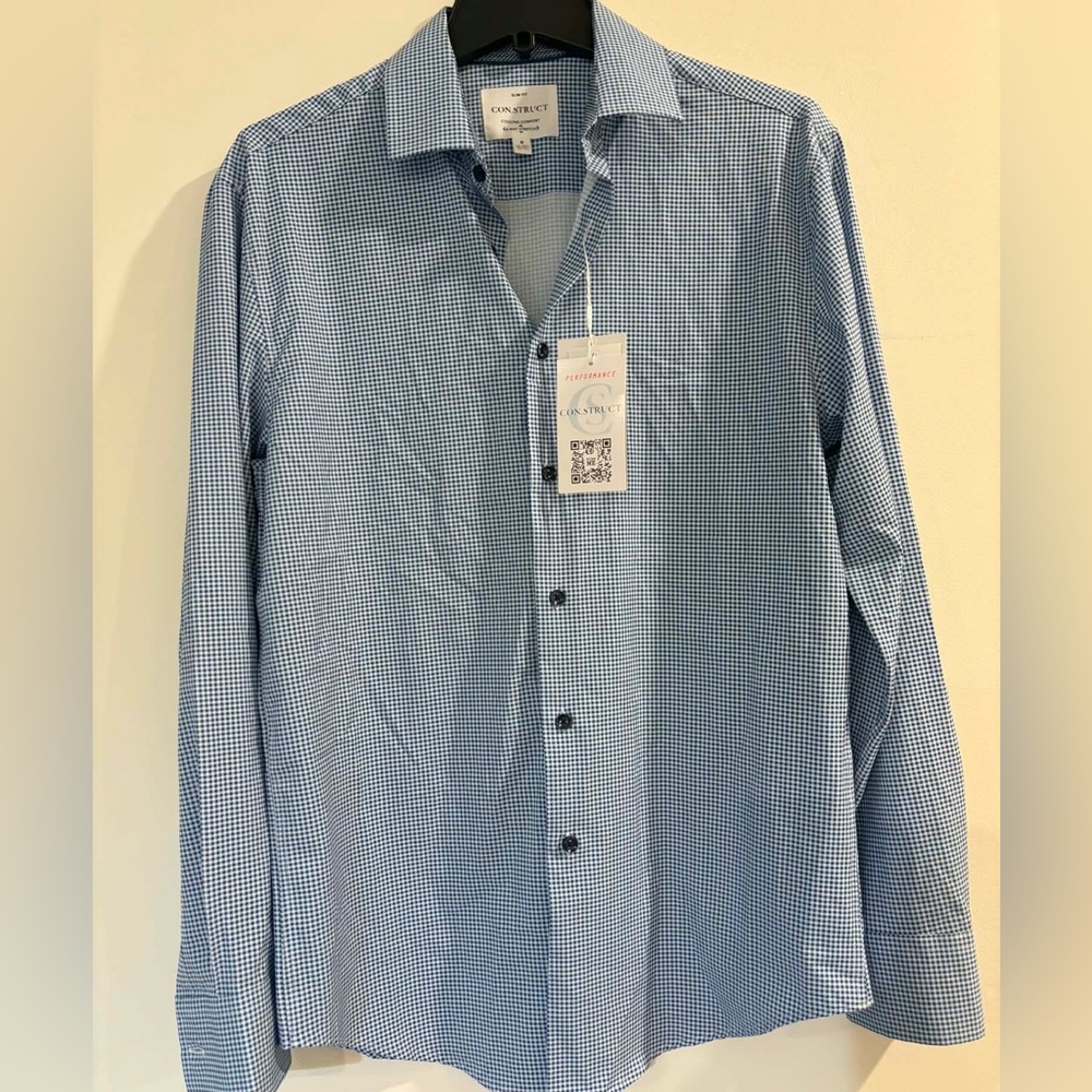 Classic Blue Gingham Men's Shirt